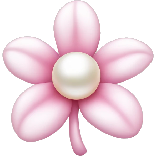 Pearl light pink flower emoji