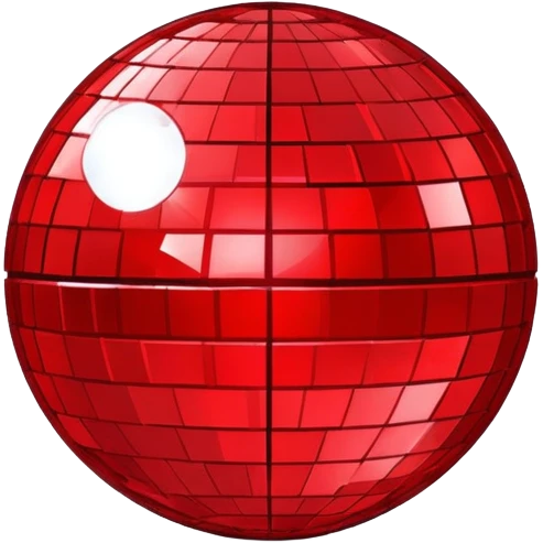 red disco ball emoji