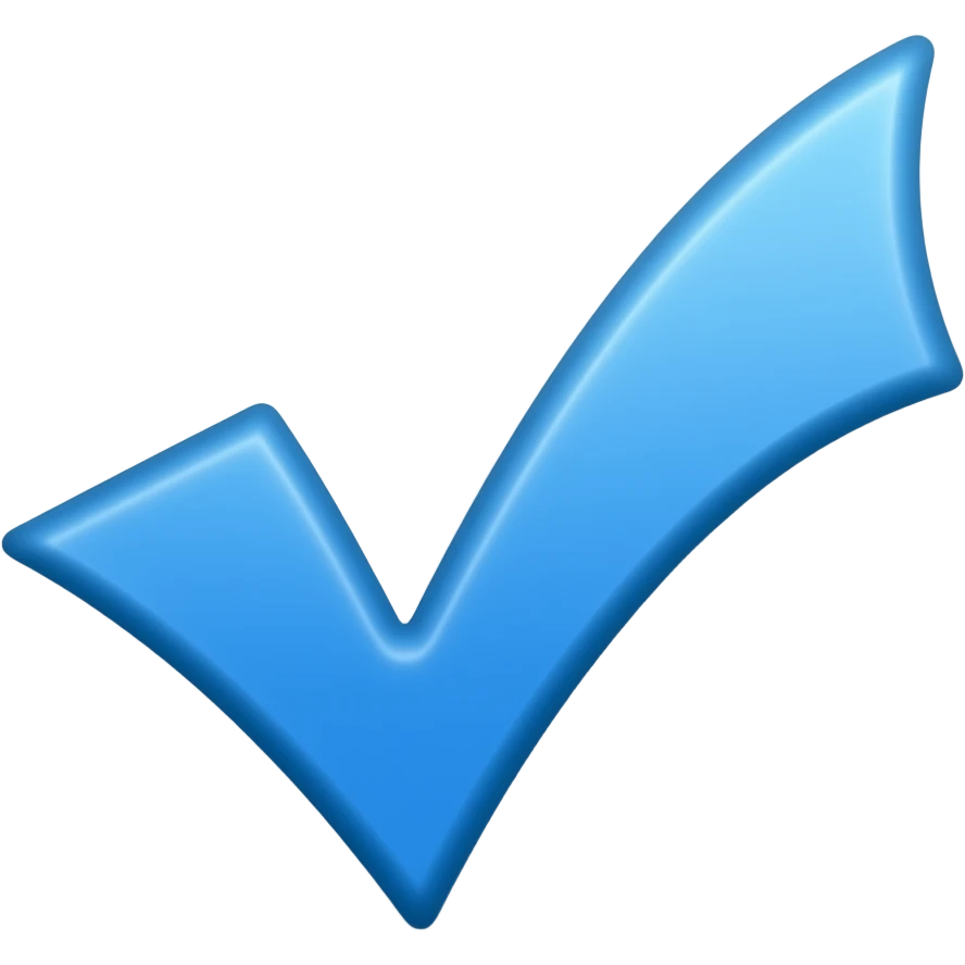 Синий галочка emoji