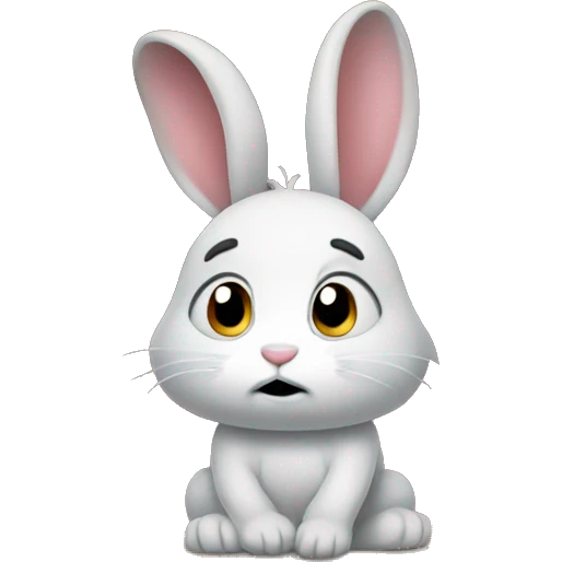 The little rabbit in the cave is sad emoji