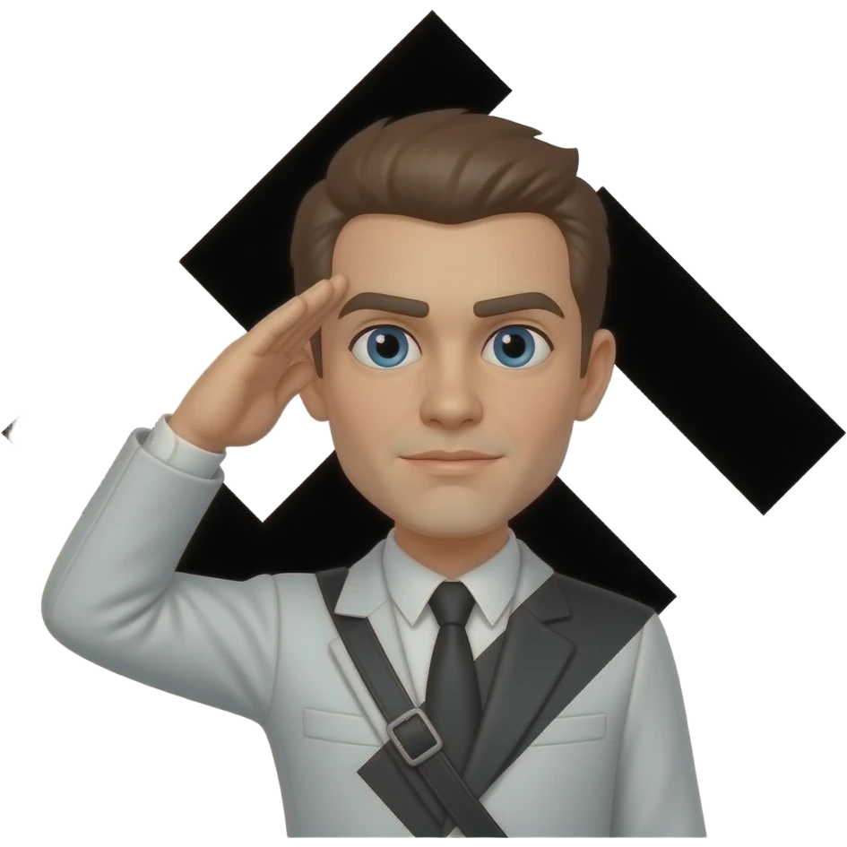 create sieg heil salute swaztika vertical emoji