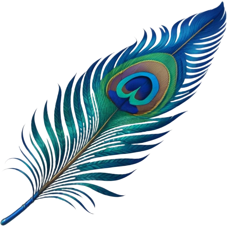 single peacock feathee emoji