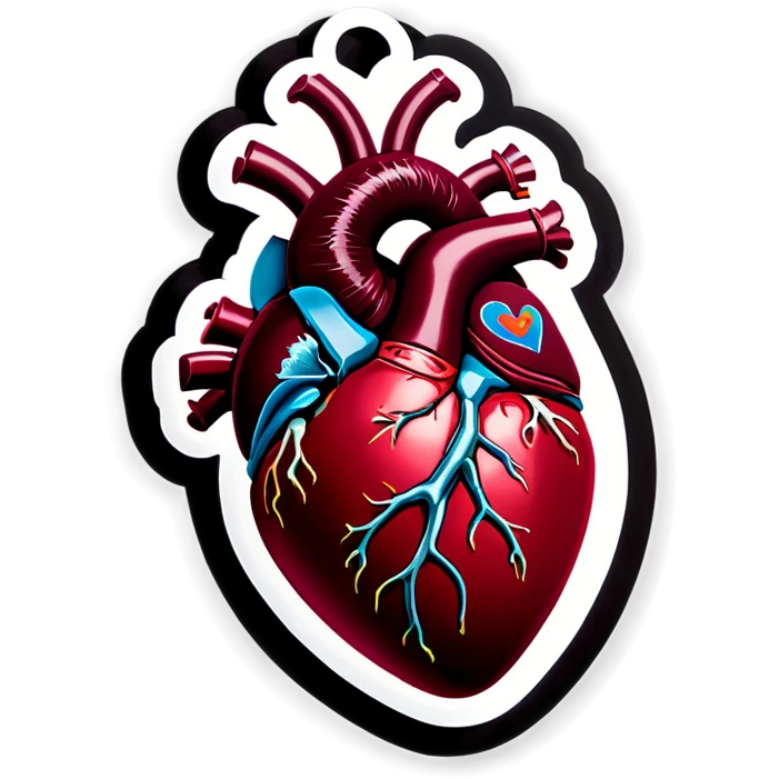 Burgundy anatomical heart  emoji