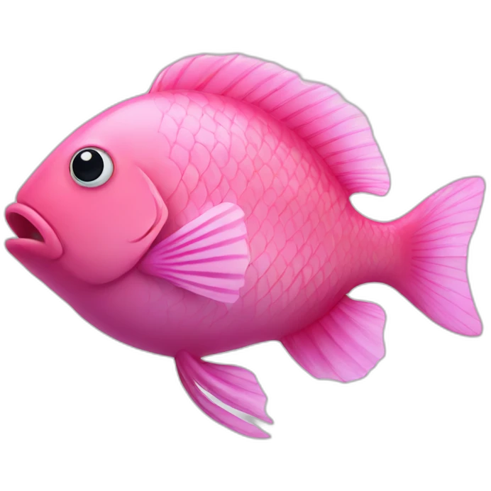 Pink fish emoji