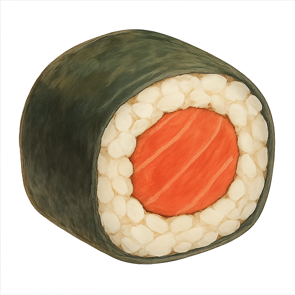 sushi roll in ghibli style emoji