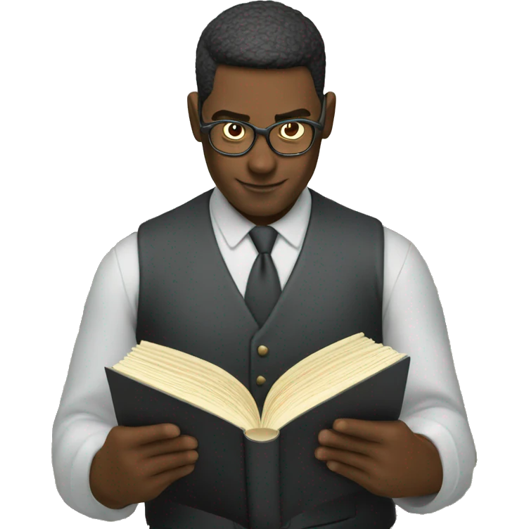 Currency man reading book emoji