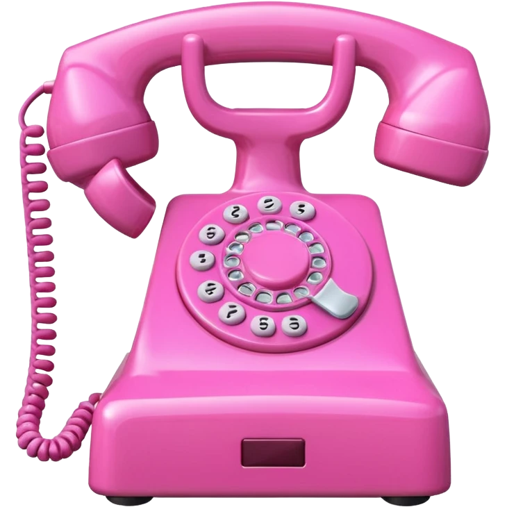 Pink phone emoji