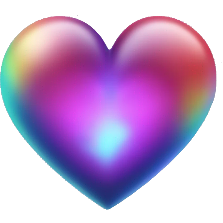 technicolored aura heart  emoji