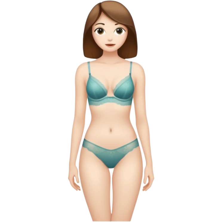 woman invisible lingerie full body intimate sfw emoji