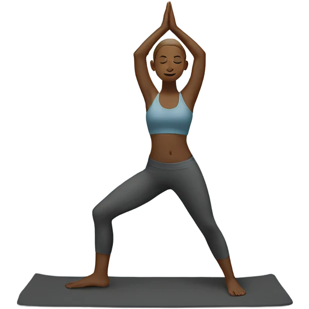 Tree pose yoga emoji