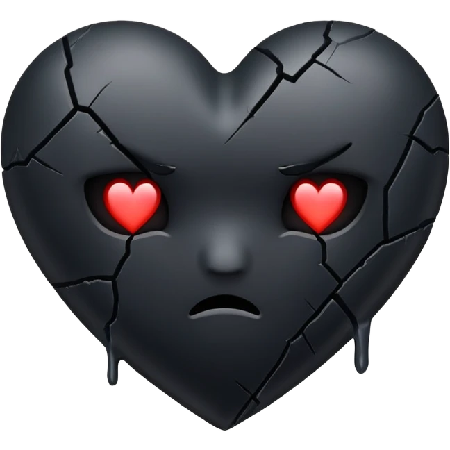 Black heart broken  emoji
