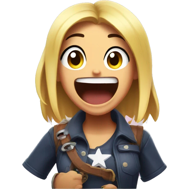 Brawl star Polly laughing  emoji