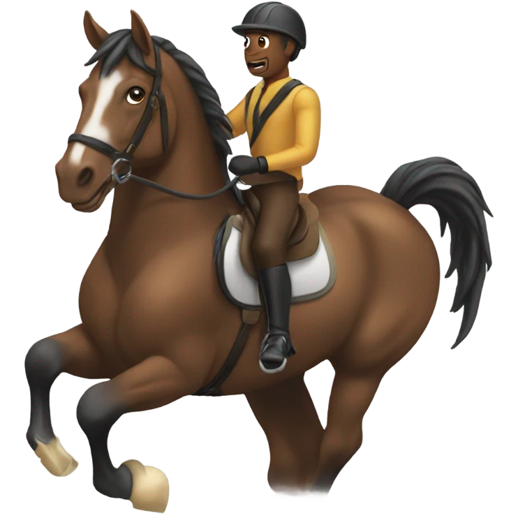 A horse with the rider on it emoji