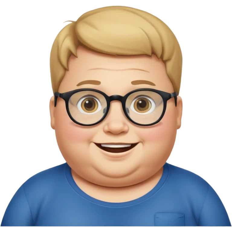 obese boy with spectacles emoji