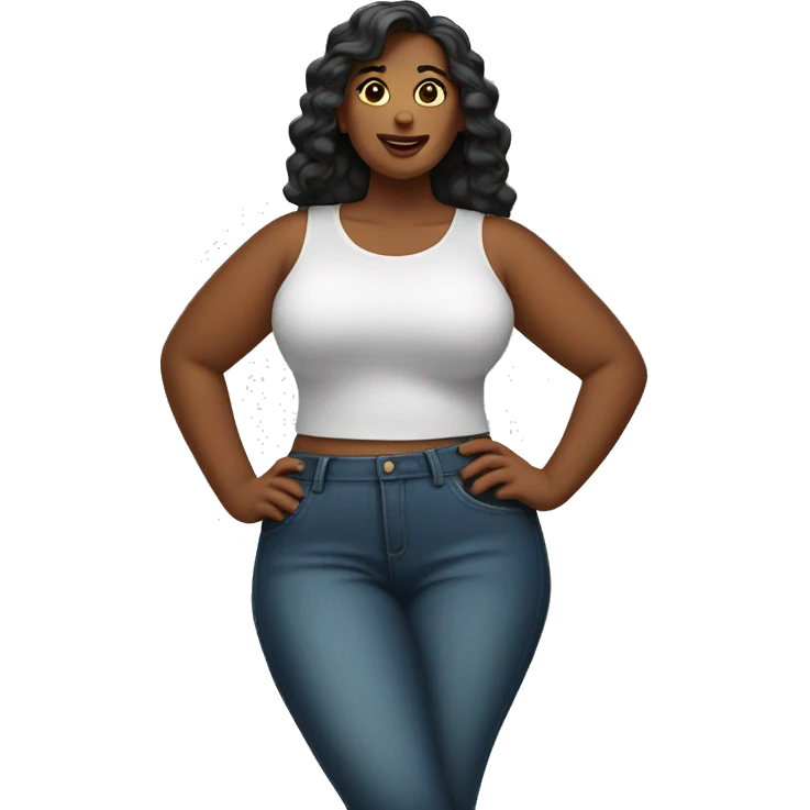 Curvy woman emoji