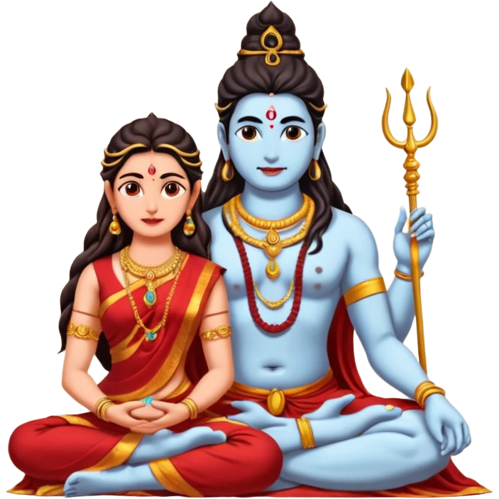 Sitting lord shiva and parvathi emoji