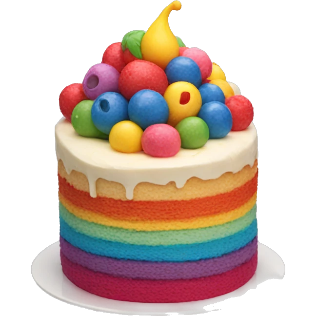 Colourful mini. Cake emoji