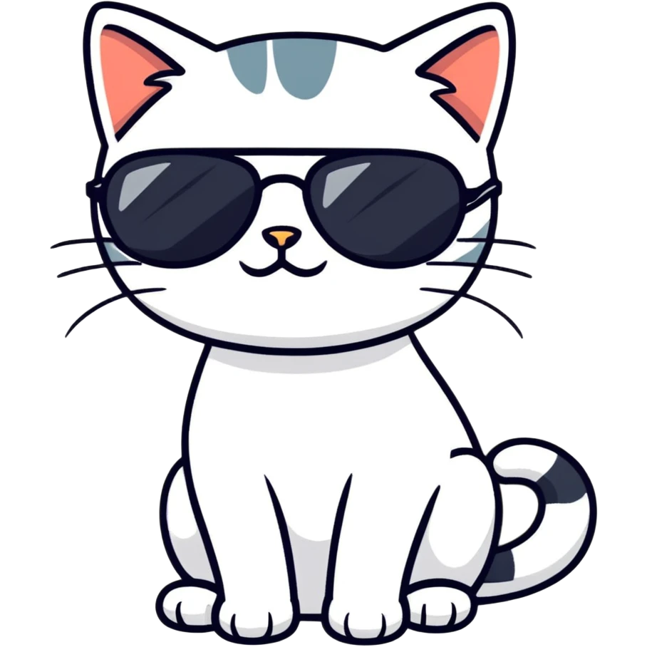 Cat with sunglasses emoji