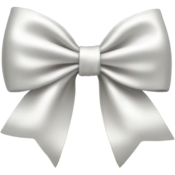 white satin bow emoji