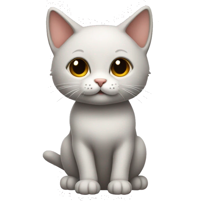 small cute cat from left view full body emoji