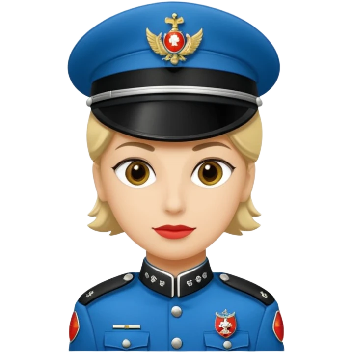 Un emoji di un carabiniere con il grado da carabiniere con uniforme nera emoji