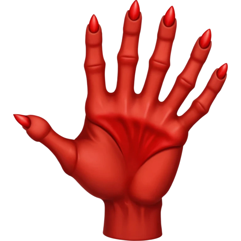 red evil pointing fingure emoji