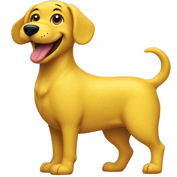 smiling yellow wobbledog emoji