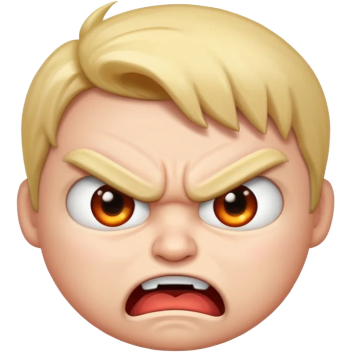 Cute angry face emoji