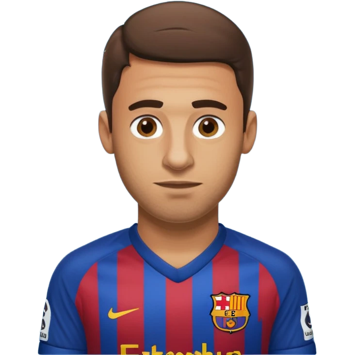 A Fc Barcelona player bribing a match official on the pitch emoji