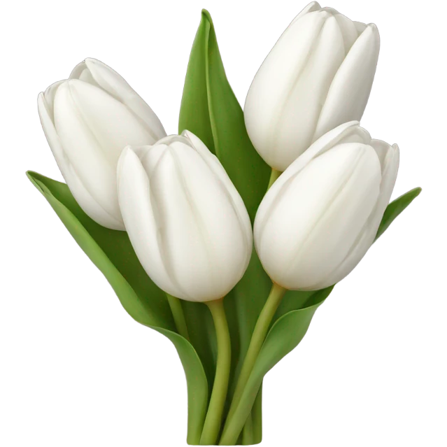 white tulip bouquet  emoji