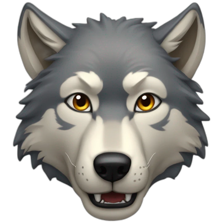 Wolf méchant emoji