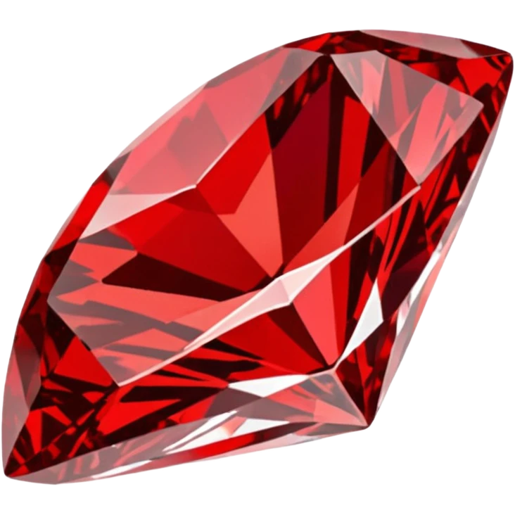Red Diamond Crystal with "RED" written in the center emoji