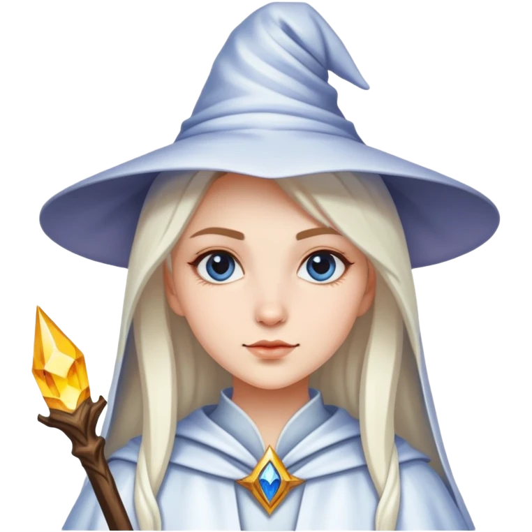 Pretty girl white wizard emoji