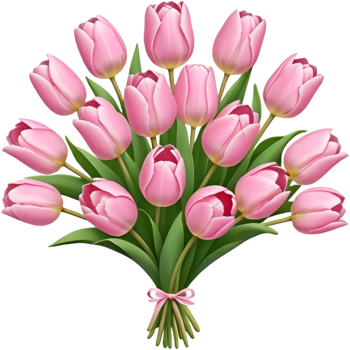 light pink tulip bouquet  emoji