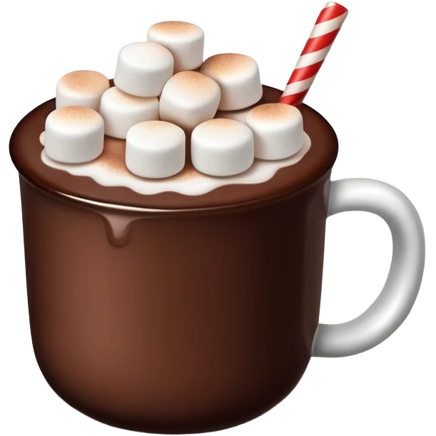 hot chocolate with marshmallows floating on top emoji