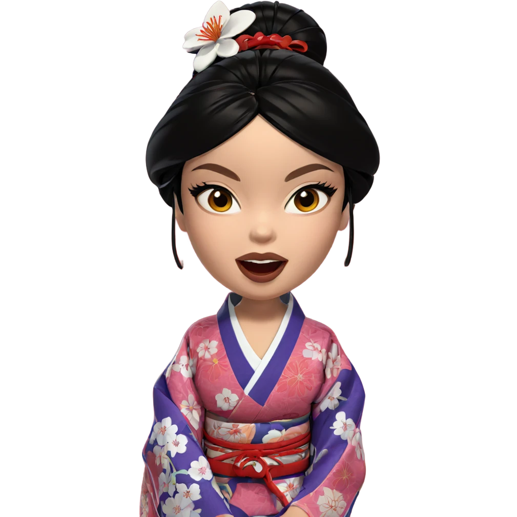 japanese girl in kimono emoji