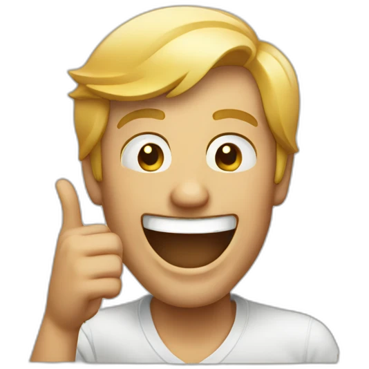 Man laughing and pointing emoji