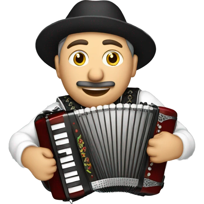 Serbian traditional man playing accordion emoji