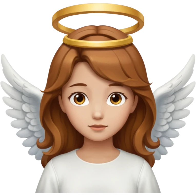 Angel girl with caramel brown hair emoji