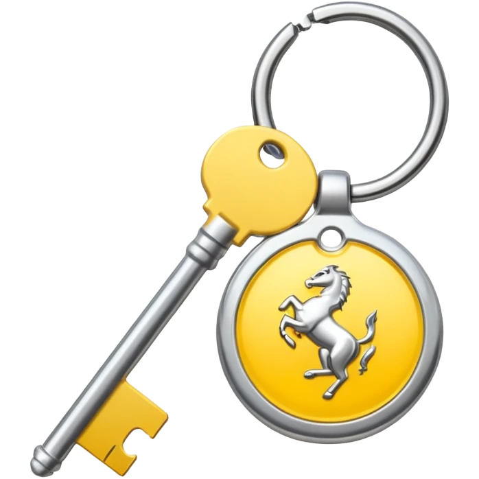 Ferrari key with a yellow background emoji