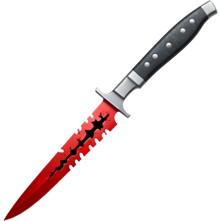 the knife is covered in blood and has stars on it emoji