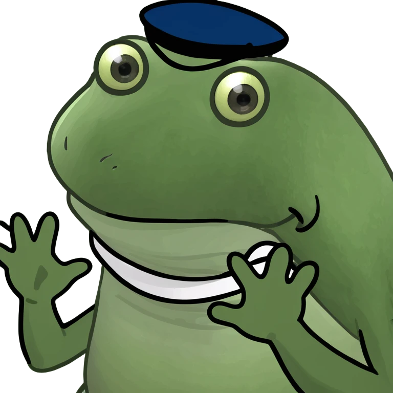 Make the Bufo frog look even more surprised, with bulging eyes, mouth extremely open, and hands raised in shock, no background. emoji