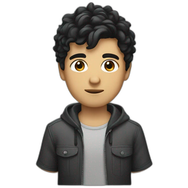 IT boy with dark hairs emoji