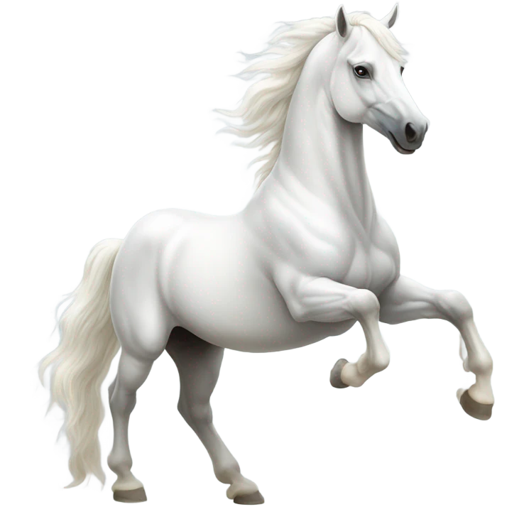 Rearing magestic white Horse emoji