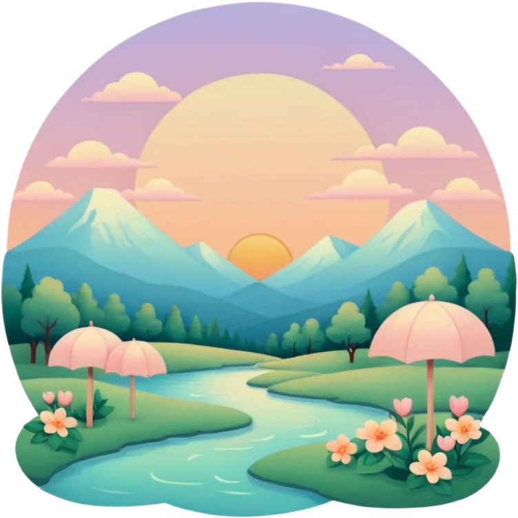 Warm-colored pastel lush romantic vintage aesthetic  emoji