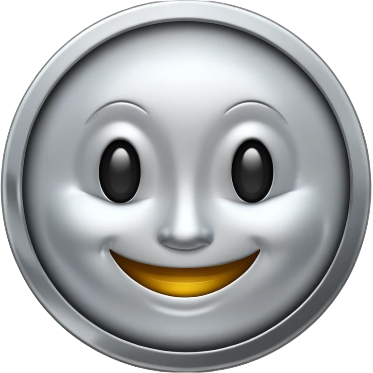Silver coin smile emoji