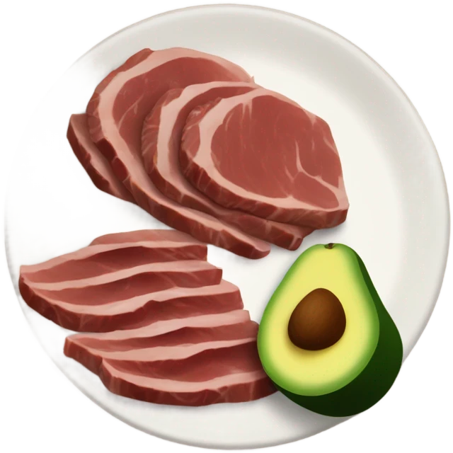 meat and avocado emoji