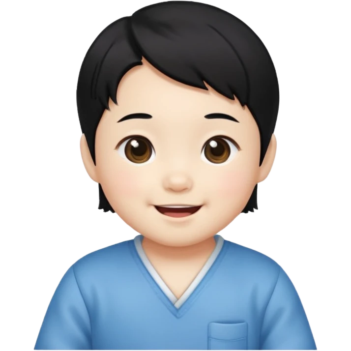 korean black hairbaby emoji