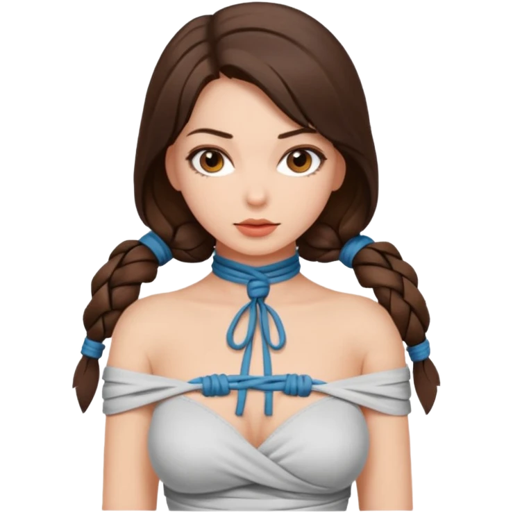 Sexy girl being tied up emoji