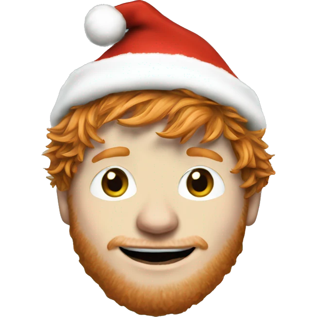 Ed Sheeran with santa hat emoji